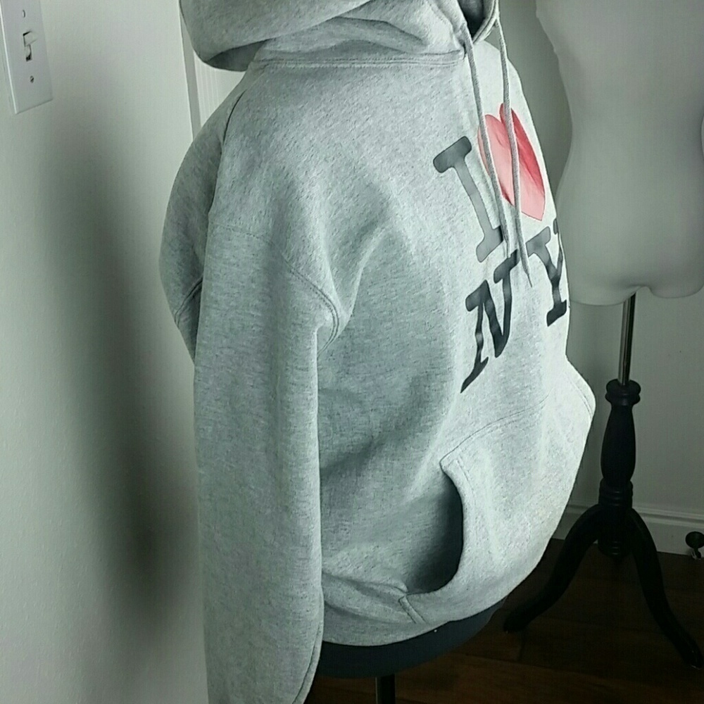 I LOVE NY l Pullover graphic hoodie M EUC - Picture 4 of 8